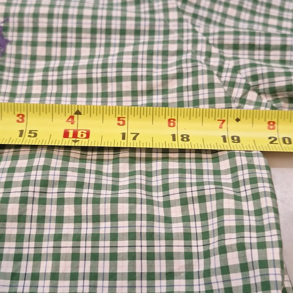 Polo Ralph Lauren Green Plaid Purple Pony Men's Longsleeve Button Down Shirt‎ Sm - Picture 5 of 7